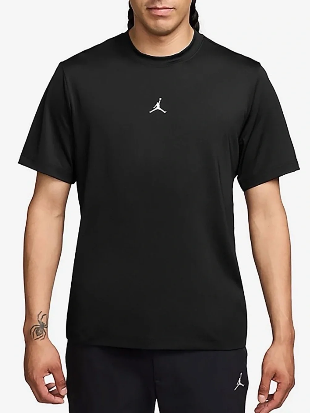 Jordan Black Short-Sleeve Tee with White Jumpman